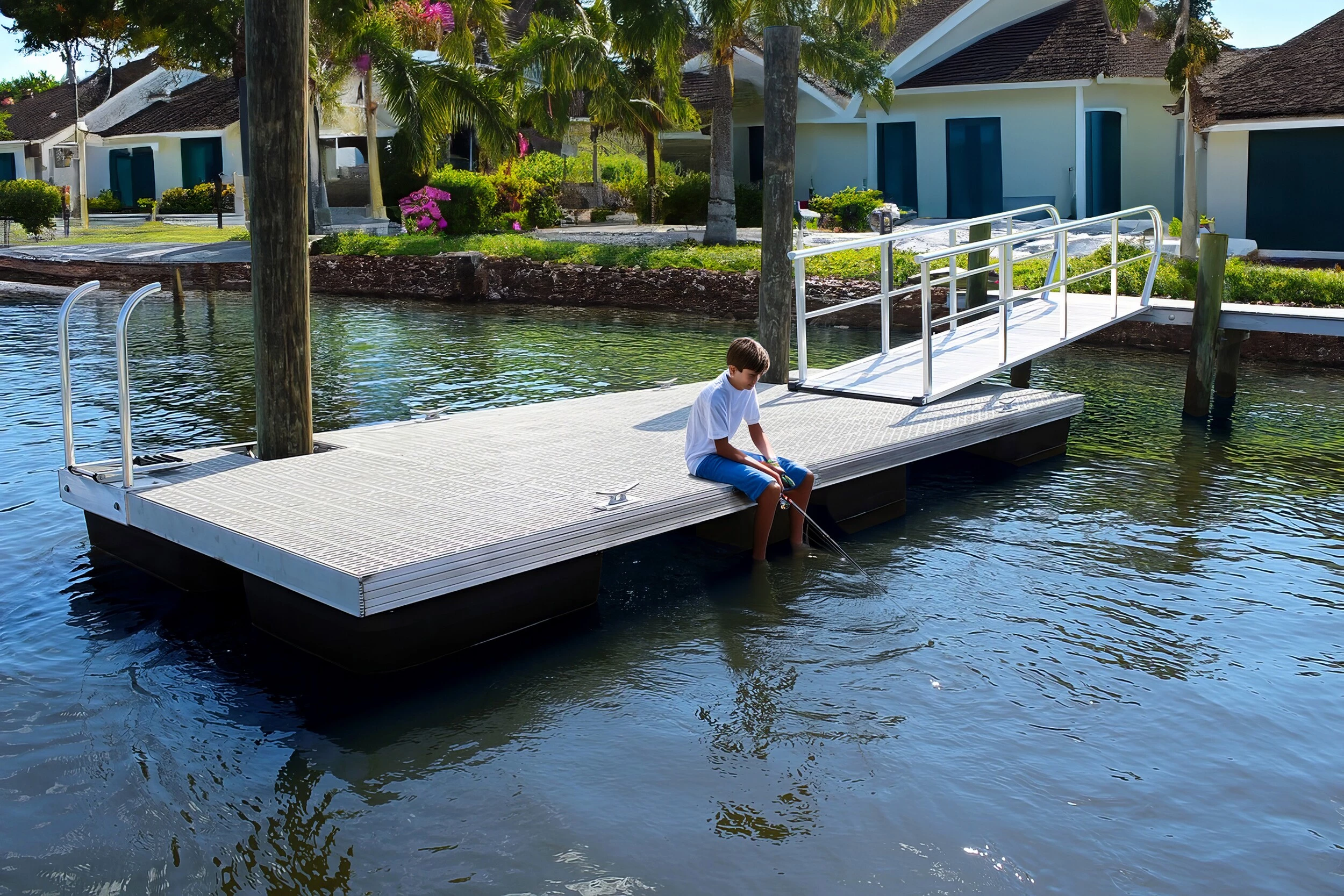 boy on a dock